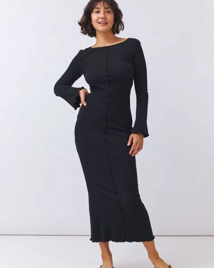Baìge the Label Bastienne - Langes Kleid mit Ziernaht