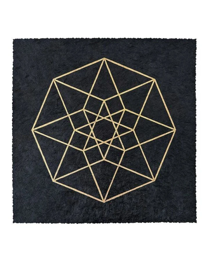 Veskor Cassiopeia TESSERAKT HYPERCUBE Heilige Geometrie Linoldruck