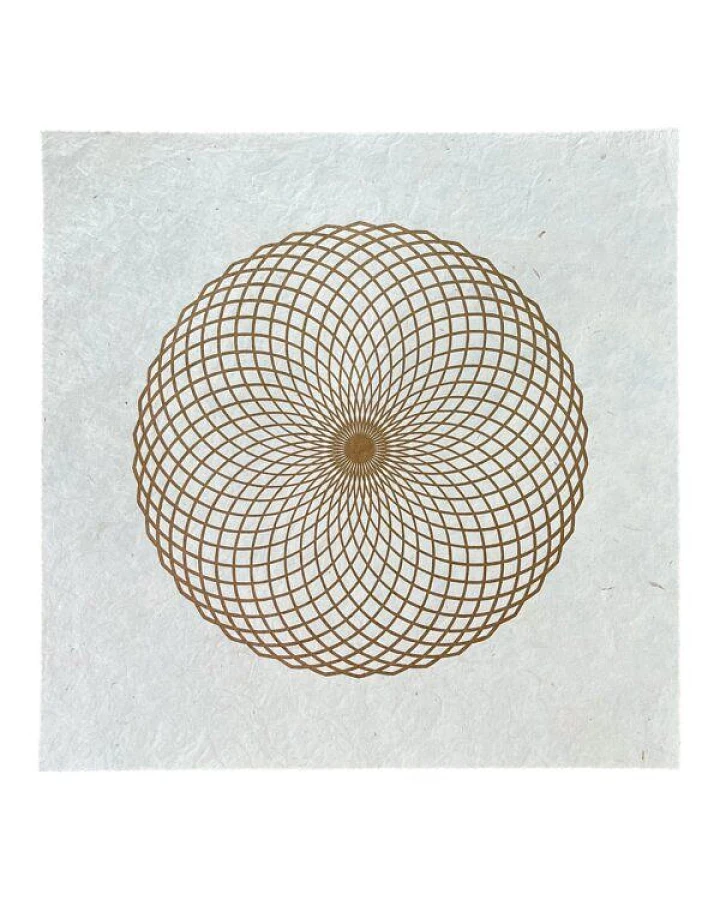 Veskor Cassiopeia LOTUS DES LEBENS Heilige Geometrie Linoldruck