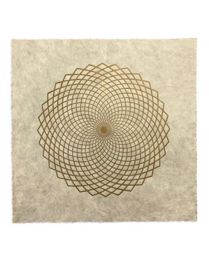 Veskor Cassiopeia LOTUS DES LEBENS Heilige Geometrie Linoldruck