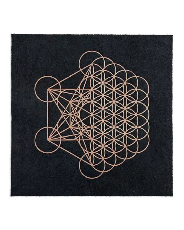 Veskor Cassiopeia METAFLOWER Heilige Geometrie Linoldruck