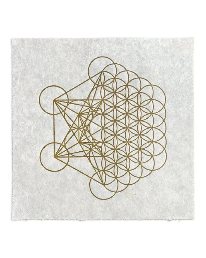 Veskor Cassiopeia METAFLOWER Heilige Geometrie Linoldruck