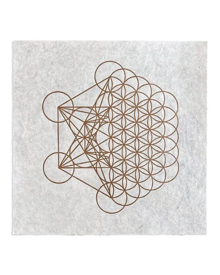 Veskor Cassiopeia METAFLOWER Heilige Geometrie Linoldruck