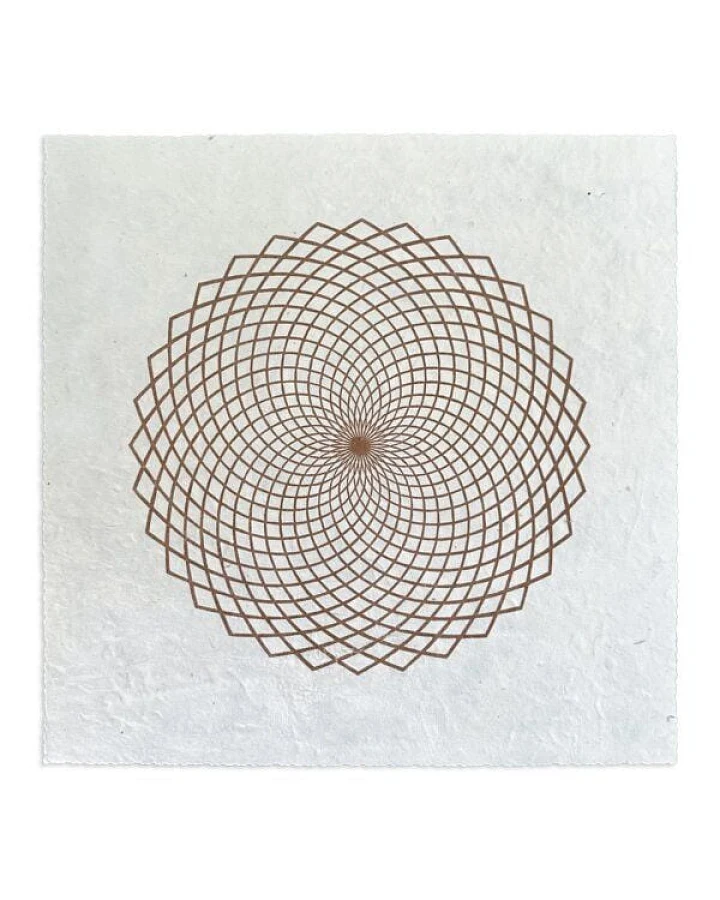 Veskor Cassiopeia LOTUS DES LEBENS Heilige Geometrie Linoldruck