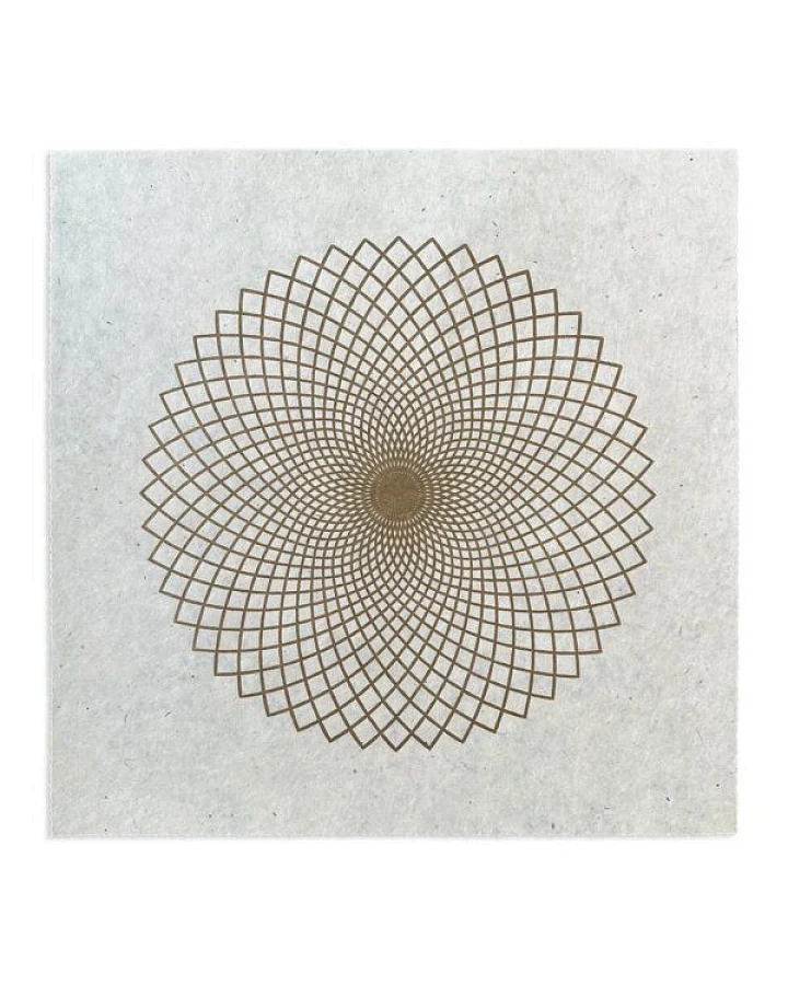 Veskor Cassiopeia LOTUS DER LIEBE Heilige Geometrie Linoldruck