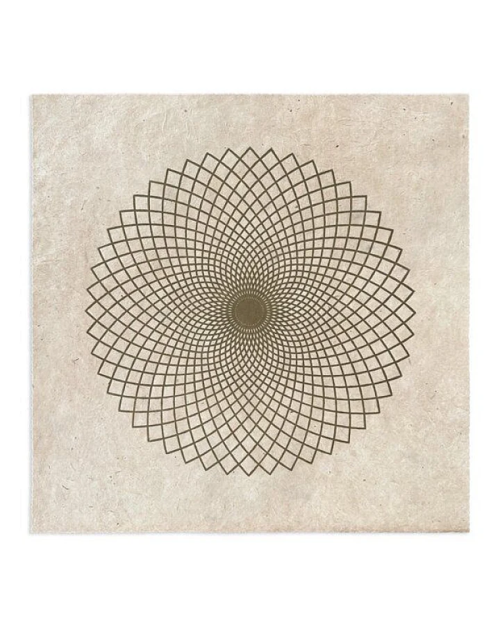 Veskor Cassiopeia LOTUS DER LIEBE Heilige Geometrie Linoldruck