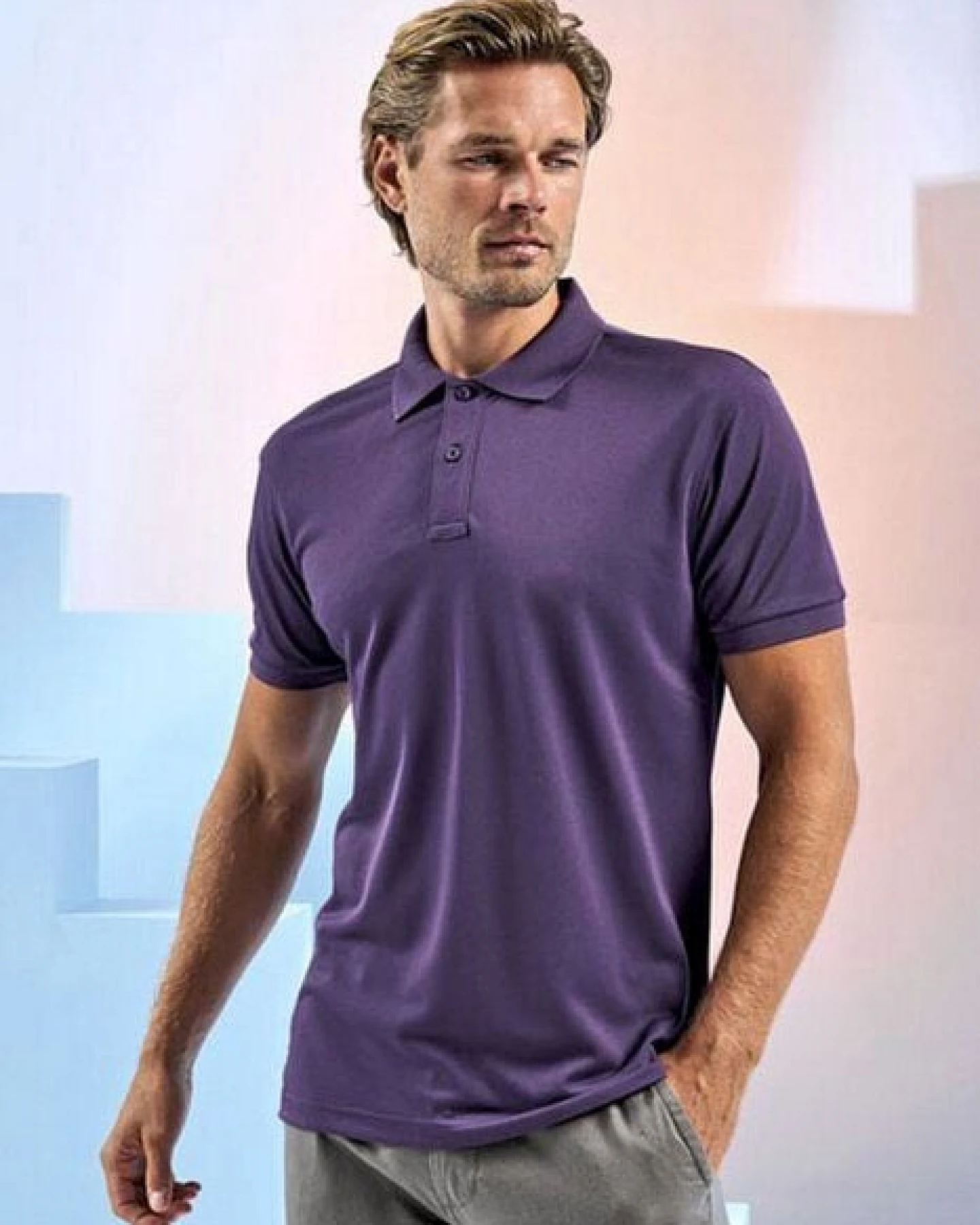 Asquith & Fox Herren Polo Shirt aus recyceltem Polyester bis Größe 5XL erhältlich – Ansicht 2