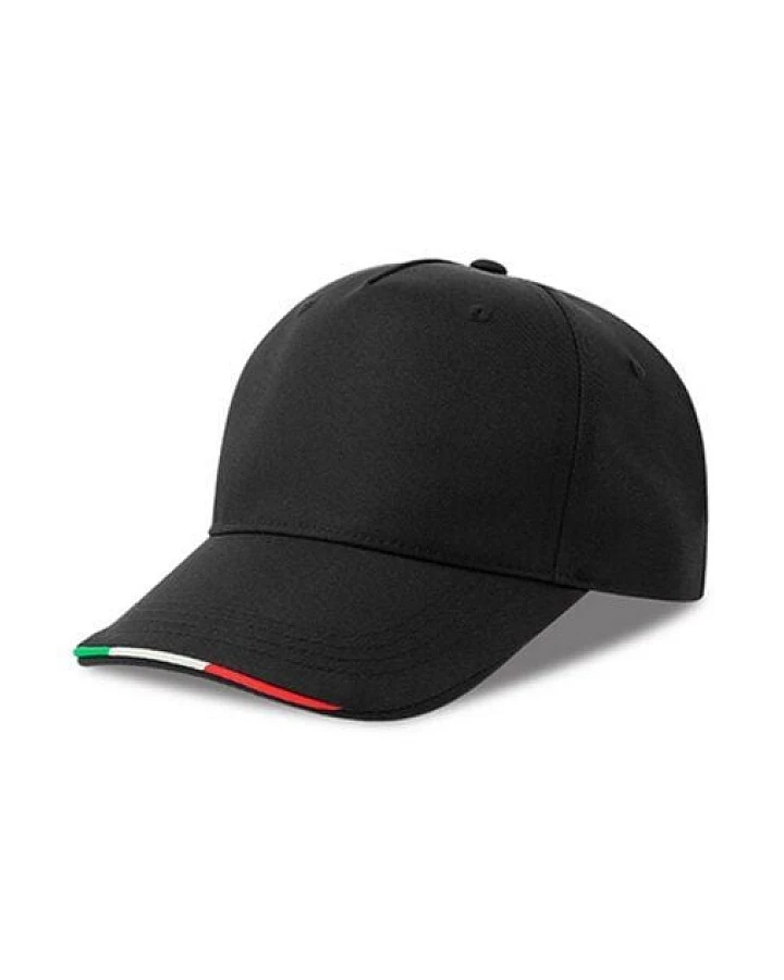 Atlantis Headwear Atlantis Cap Basecap Kappe Cappy kontrastierende Paspeln in Farben der italienischen Flagge