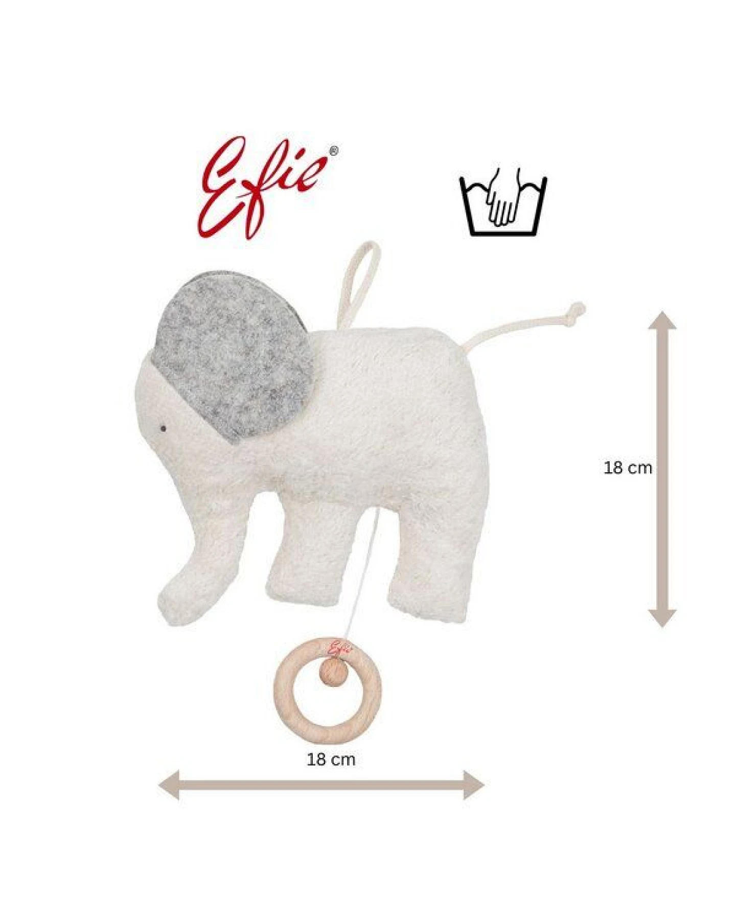 Efie Spieluhr Elefant, kbA, 100 % Made in Germany – Ansicht 4