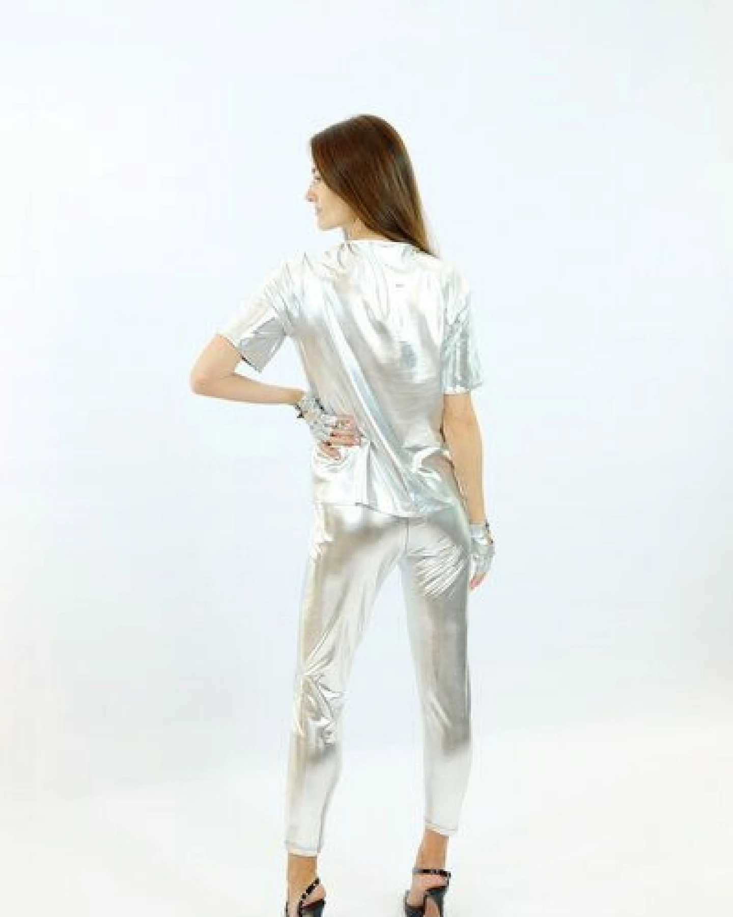 Aline Celi Hosen Sustainable Fabric Metallic – Ansicht 3