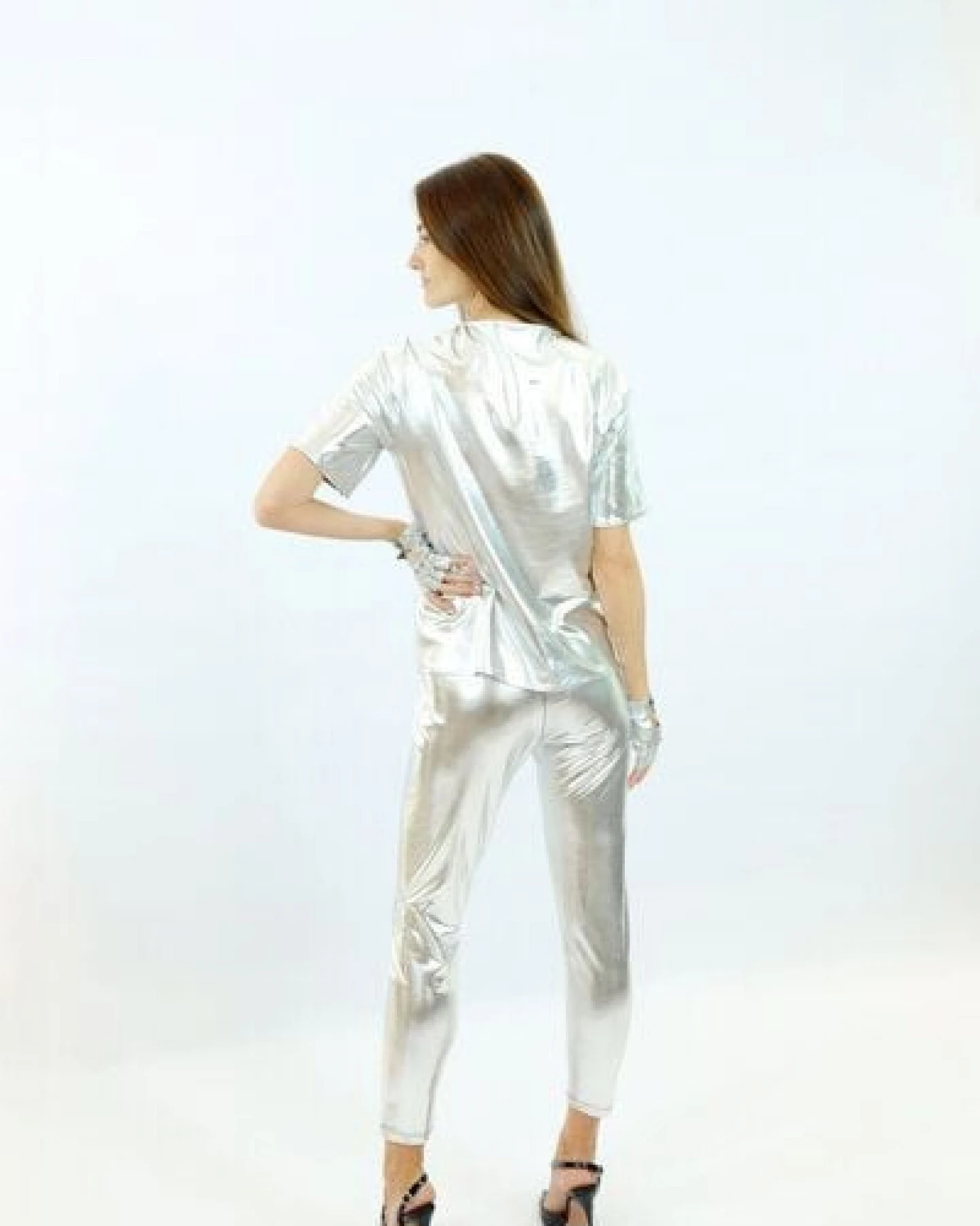 Aline Celi Hosen Sustainable Fabric Metallic – Ansicht 3