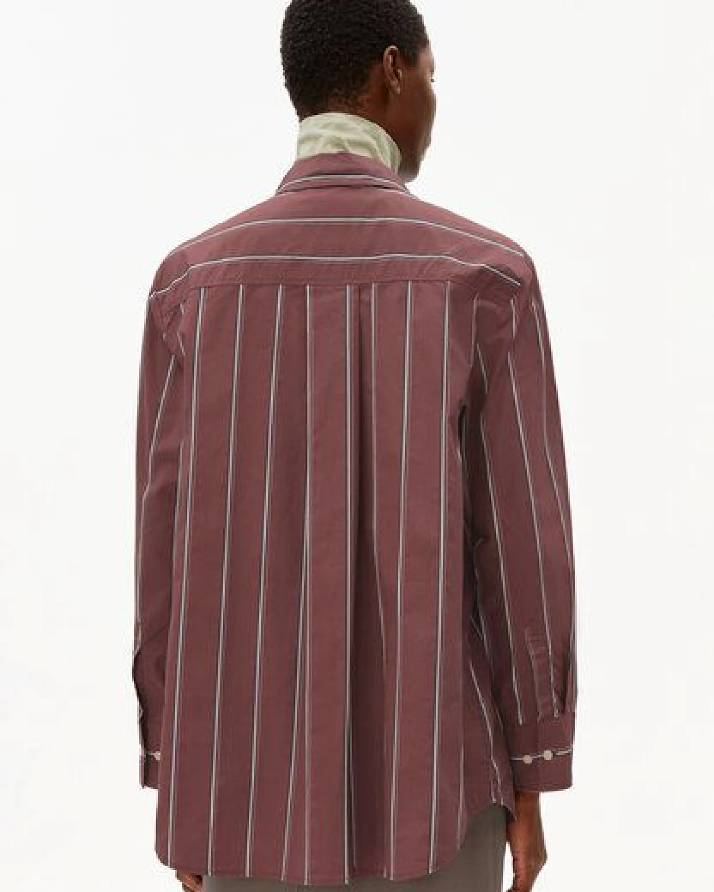 ARMEDANGELS HALIAA STRIPED Damen Bluse aus Bio-Baumwolle – Ansicht 2