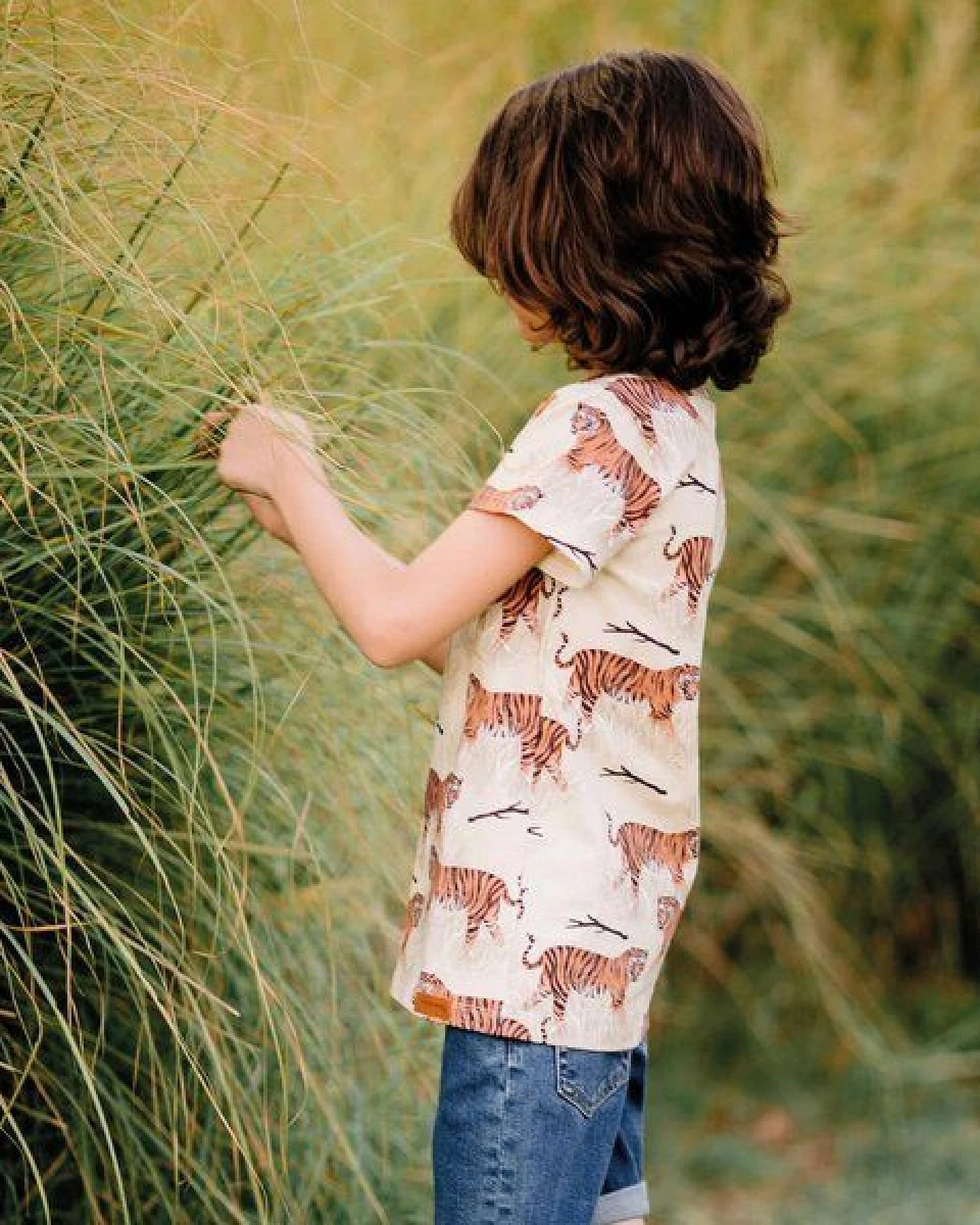 Tigers-T-ShirtBio-Baumwolle aus 95% Baumwolle -yellow- GOTS-Zertifiziert – Walkiddy – Ansicht 2