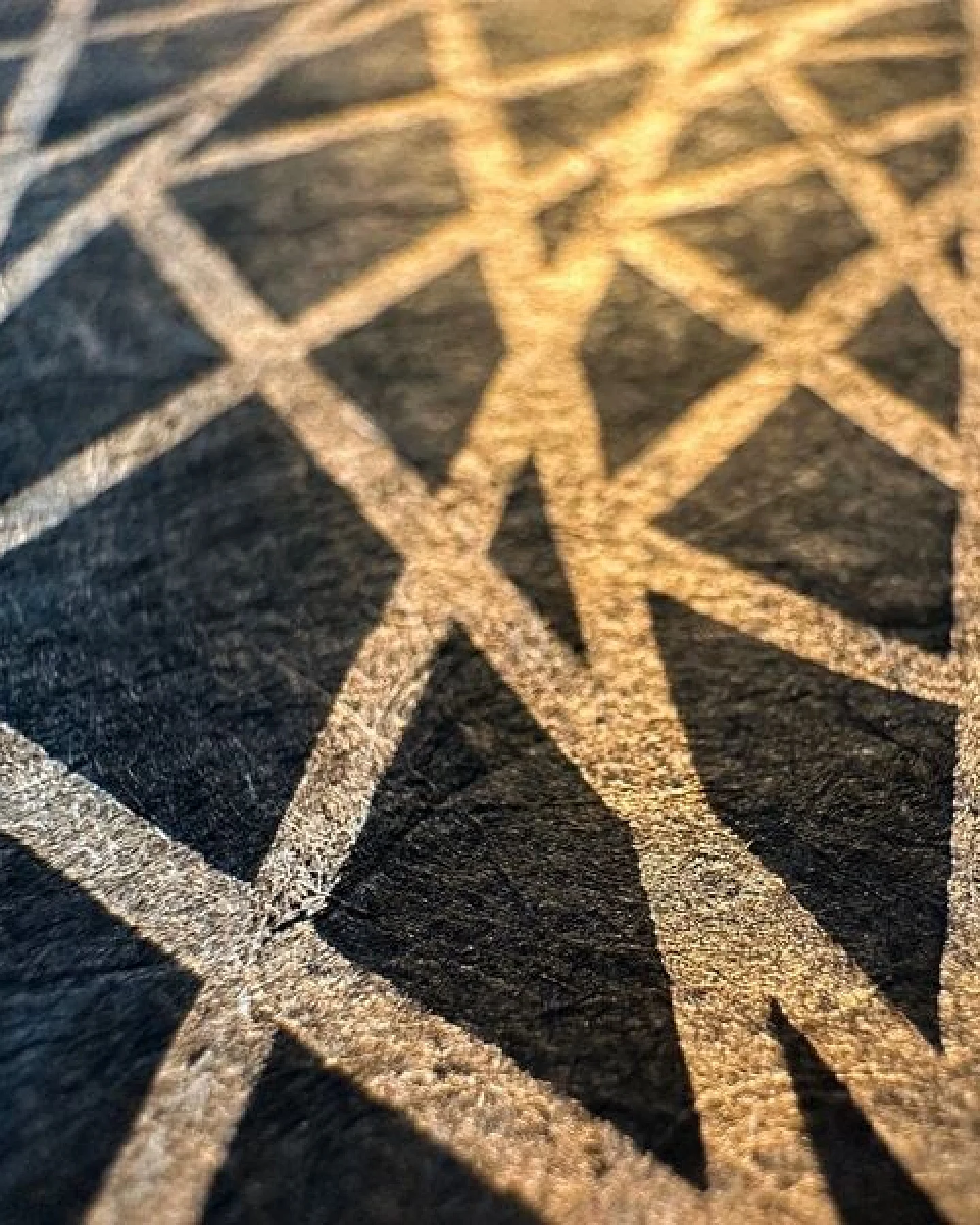Veskor Cassiopeia WHIRLING SQUARES Heilige Geometrie Linoldruck – Ansicht 4