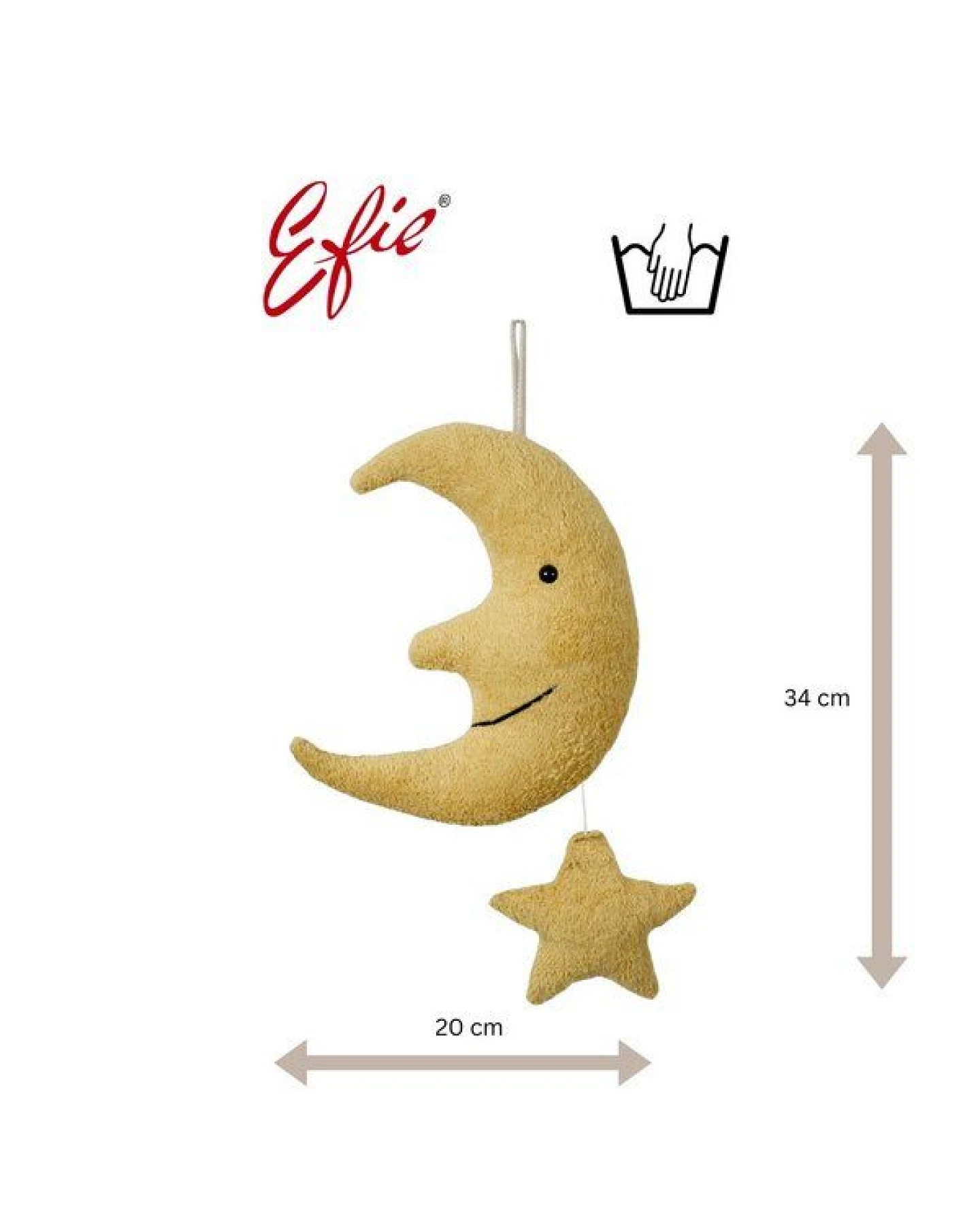 Efie Spieluhr Mond mit Stern, kbA (organic), Made in Germany – Ansicht 3