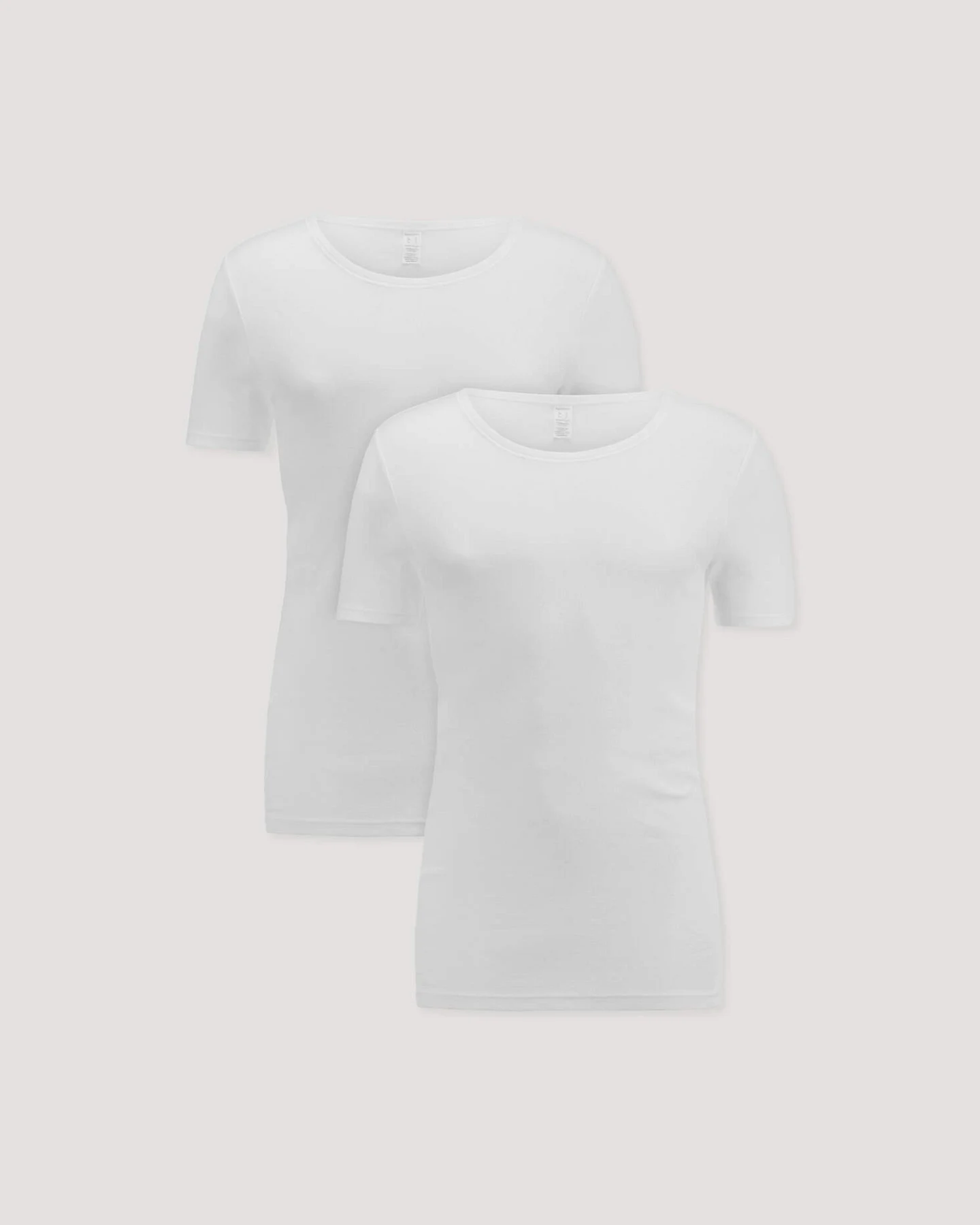 hessnatur Herren T-Shirt im 2er-Pack PURE NATURE aus Bio-Baumwolle - weiß - Größe 5 = M – Ansicht 3
