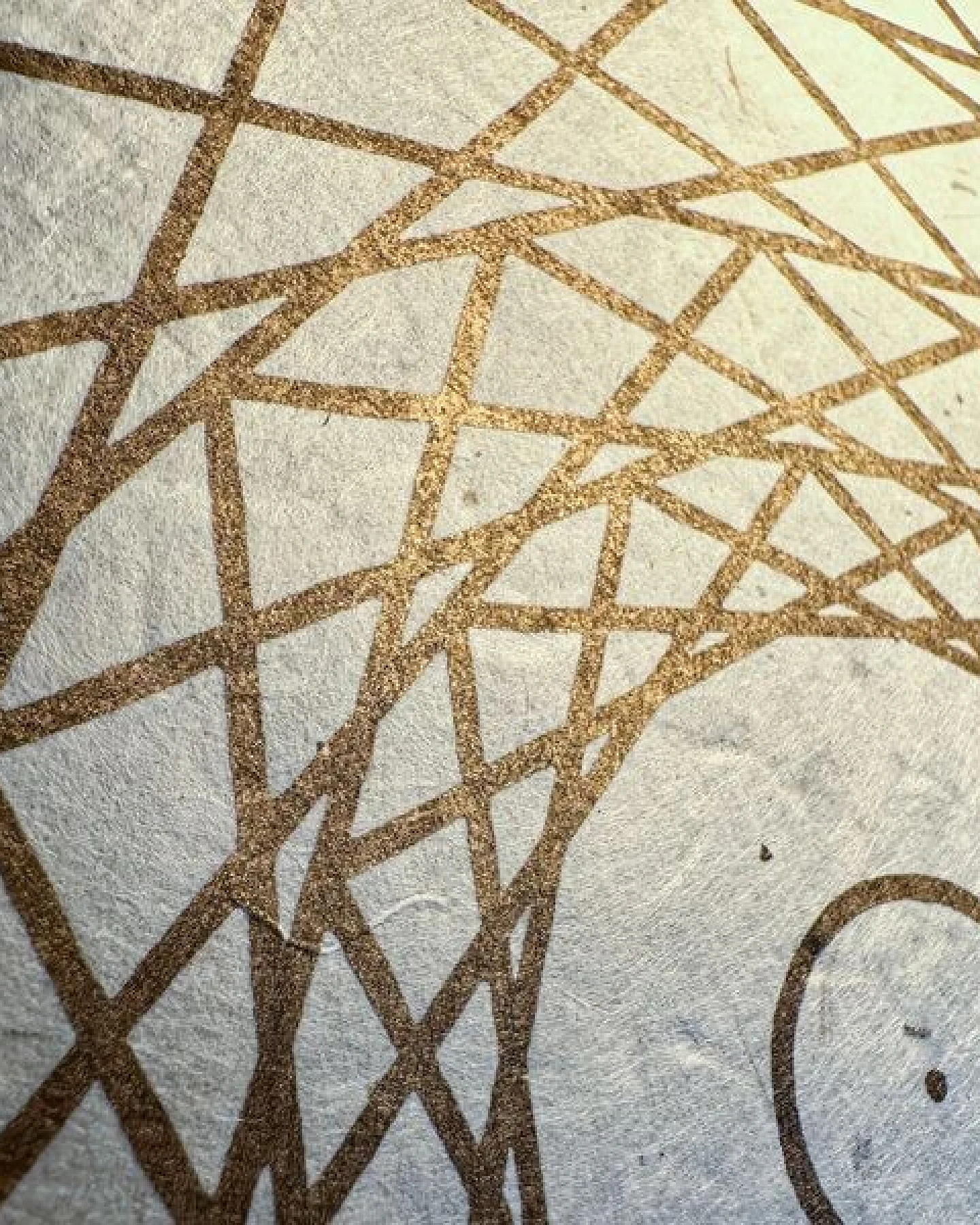 Veskor Cassiopeia WHIRLING SQUARES Heilige Geometrie Linoldruck – Ansicht 4