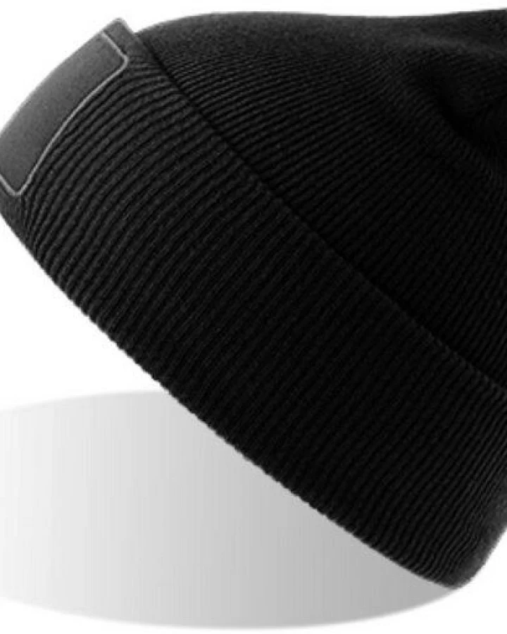 Atlantis Headwear Atlantis Wind Beanie Mütze mit unbedruckten Aufnäher