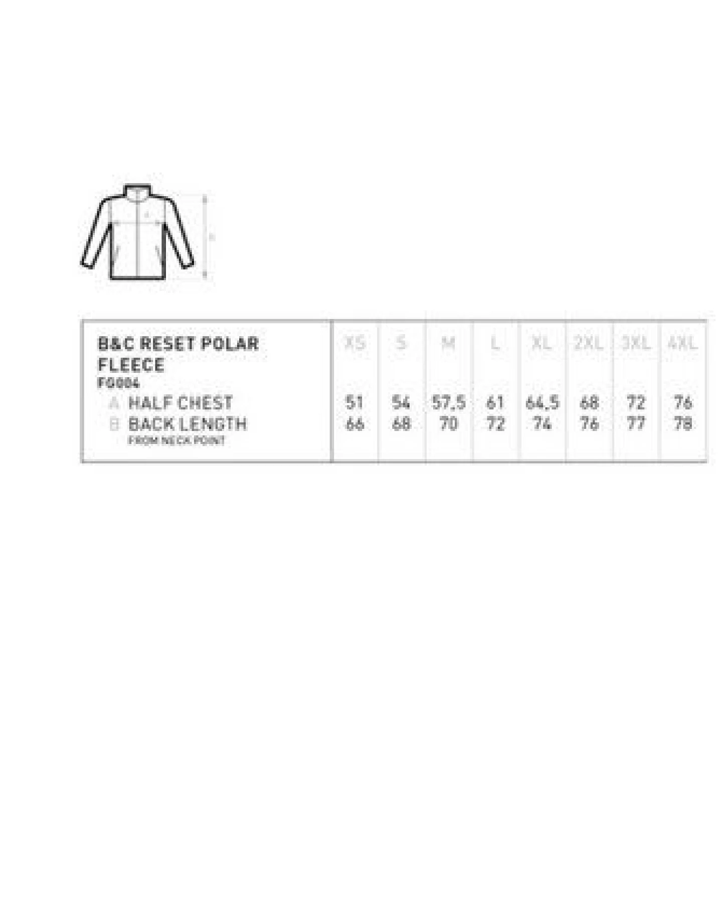 B&C Unisex Fleecejacke Übergangsjacke superweich zwei Fronttaschen mit Reißverschluss bis Gr. 4XL – Ansicht 4