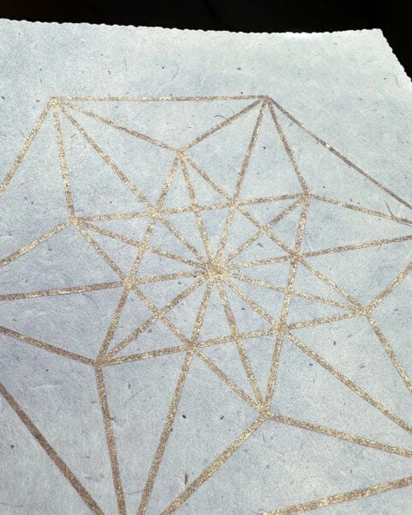 Veskor Cassiopeia VEKTOR EQUILIBRIUM Heilige Geometrie Linoldruck – Ansicht 3