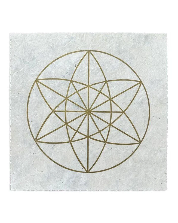 Veskor Cassiopeia VEKTOR EQUILIBRIUM II Heilige Geometrie Linoldruck