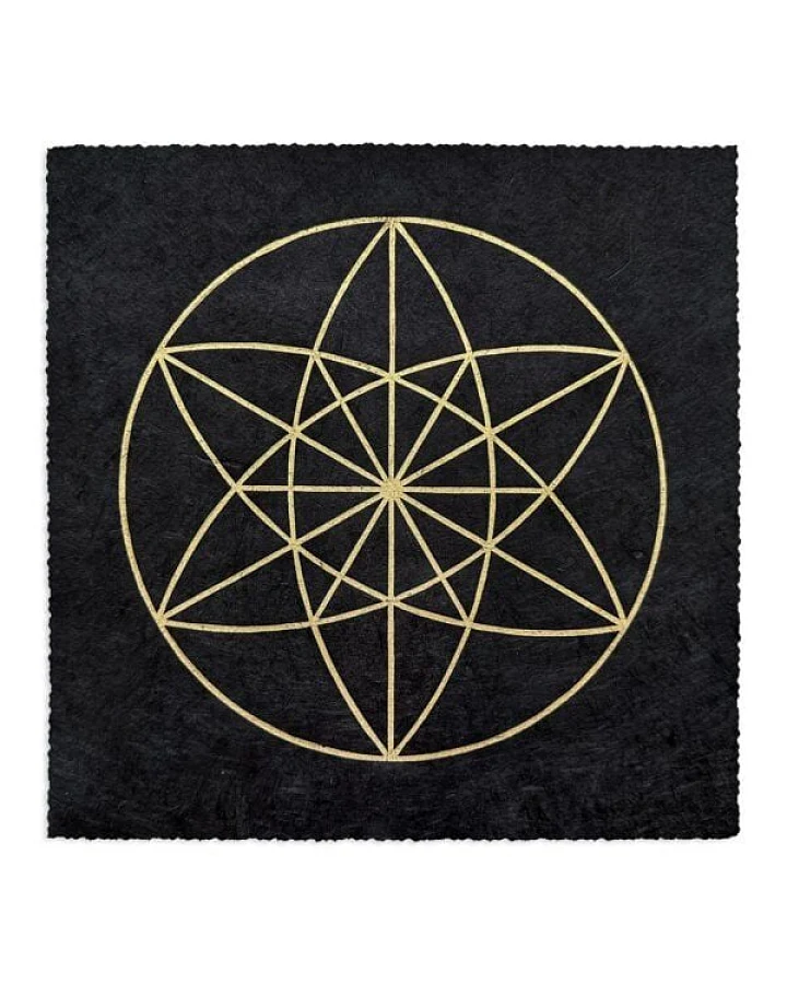 Veskor Cassiopeia VEKTOR EQUILIBRIUM II Heilige Geometrie Linoldruck