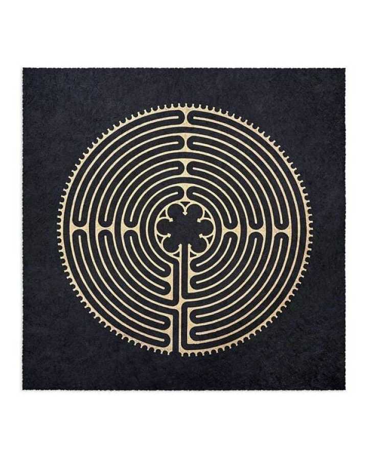 Veskor Cassiopeia LABYRINTH VON CHARTRES der Kathedrale Notre-Dame Linoldruck