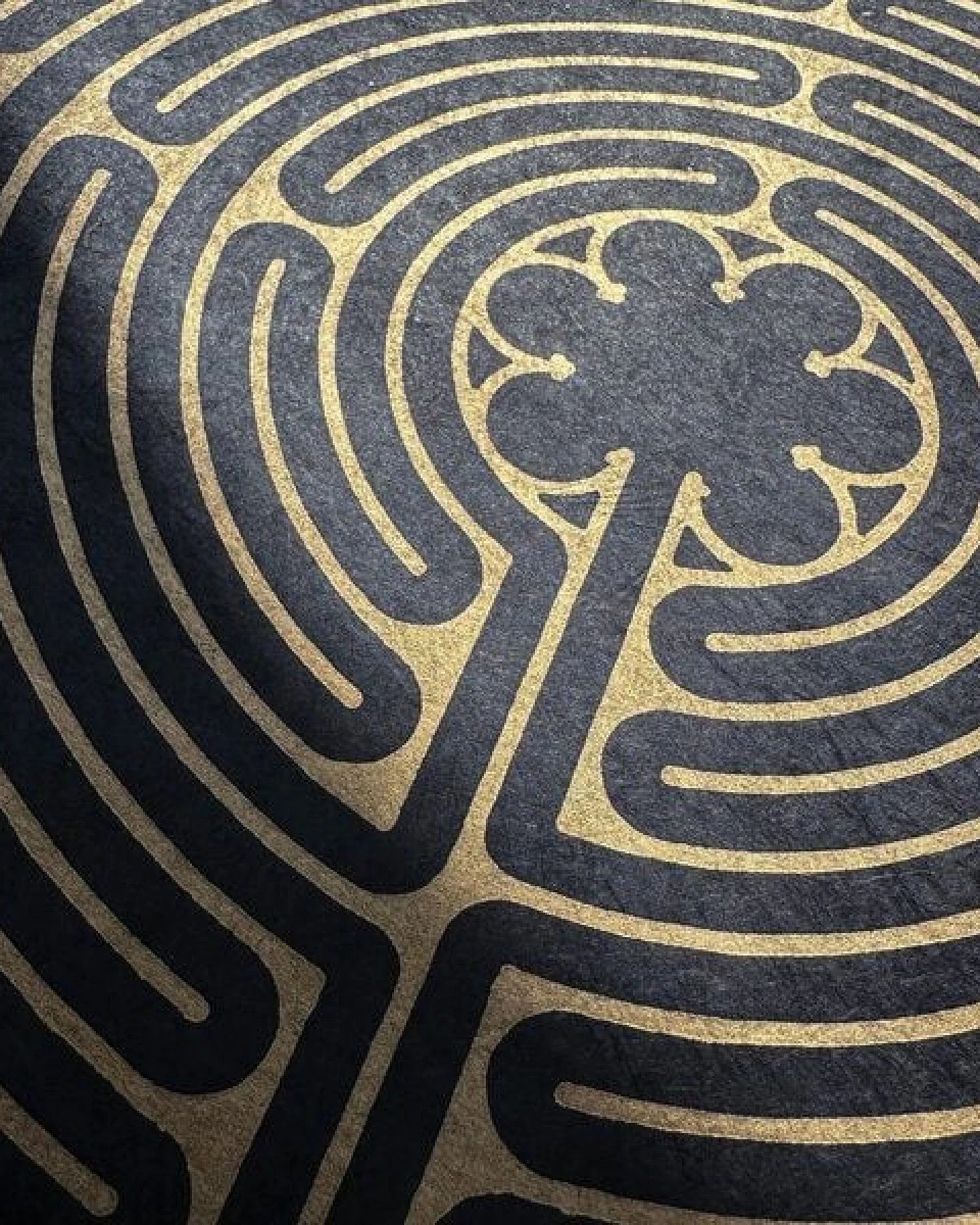 Veskor Cassiopeia LABYRINTH VON CHARTRES der Kathedrale Notre-Dame Linoldruck – Ansicht 4