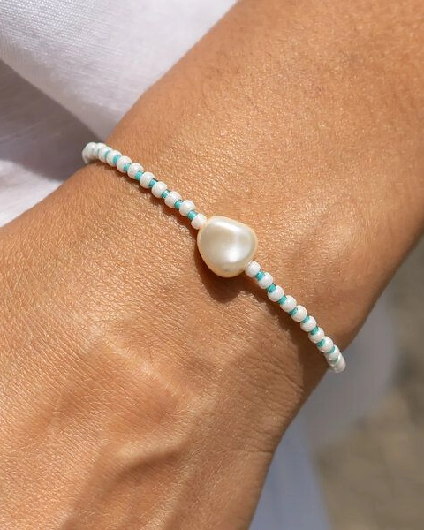 juni Sommer Perlenarmband Maui - vegan – Ansicht 4