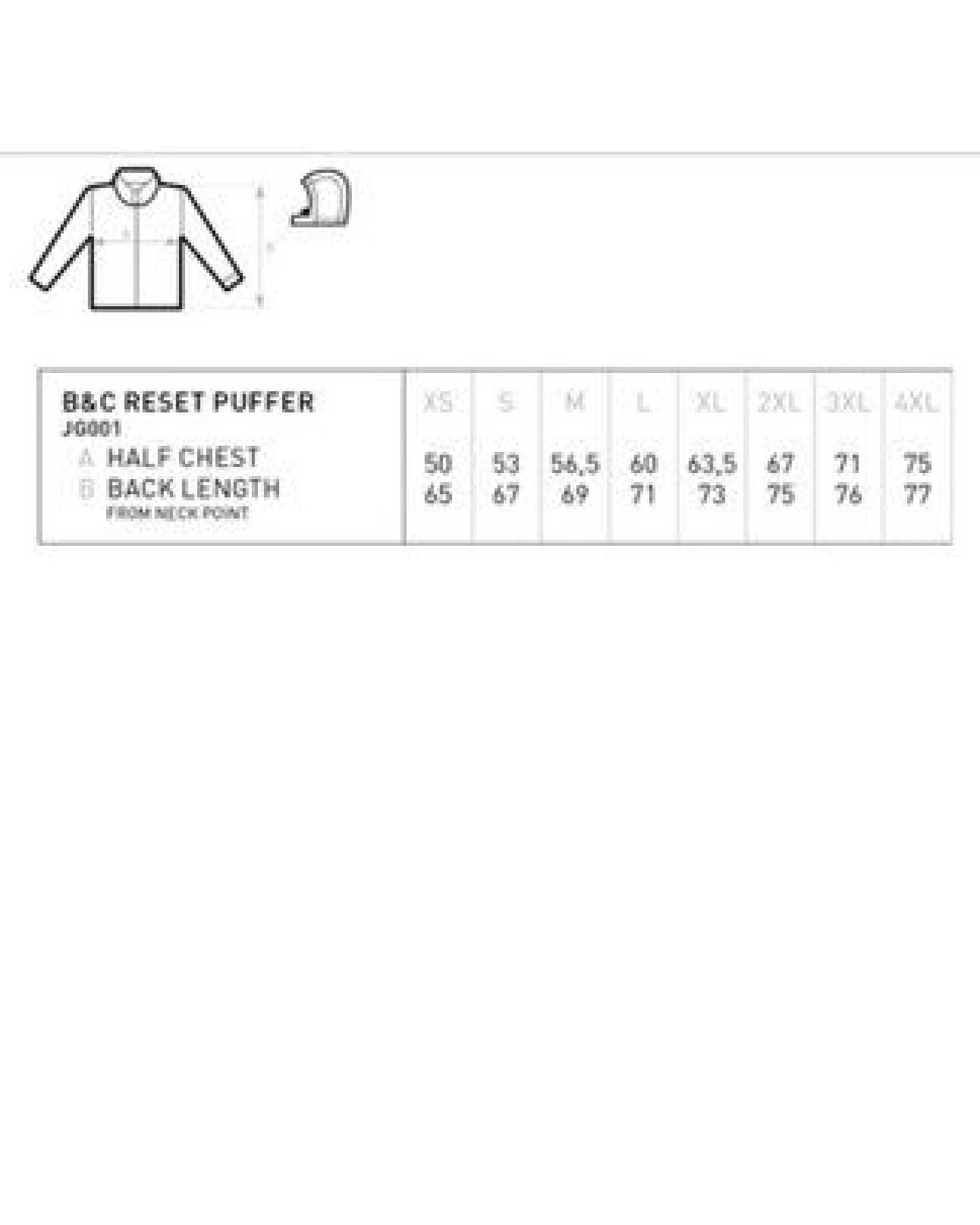 B&C BE INSPIRED Unisex Steppjacke Pufferjacke abnehmbare Kapuze Seitentaschen mit Reißverschluss Wasserabweisend bis Gr. 4XL – Ansicht 4