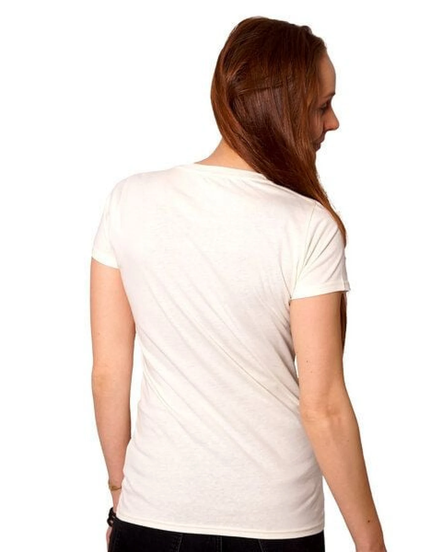 HANDGEDRUCKT "Stubentiger" Frauen-T-SHIRT von Earth Positiv Biobaumwolle – Ansicht 2