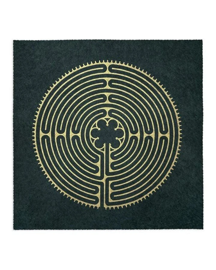 Veskor Cassiopeia LABYRINTH VON CHARTRES der Kathedrale Notre-Dame Linoldruck