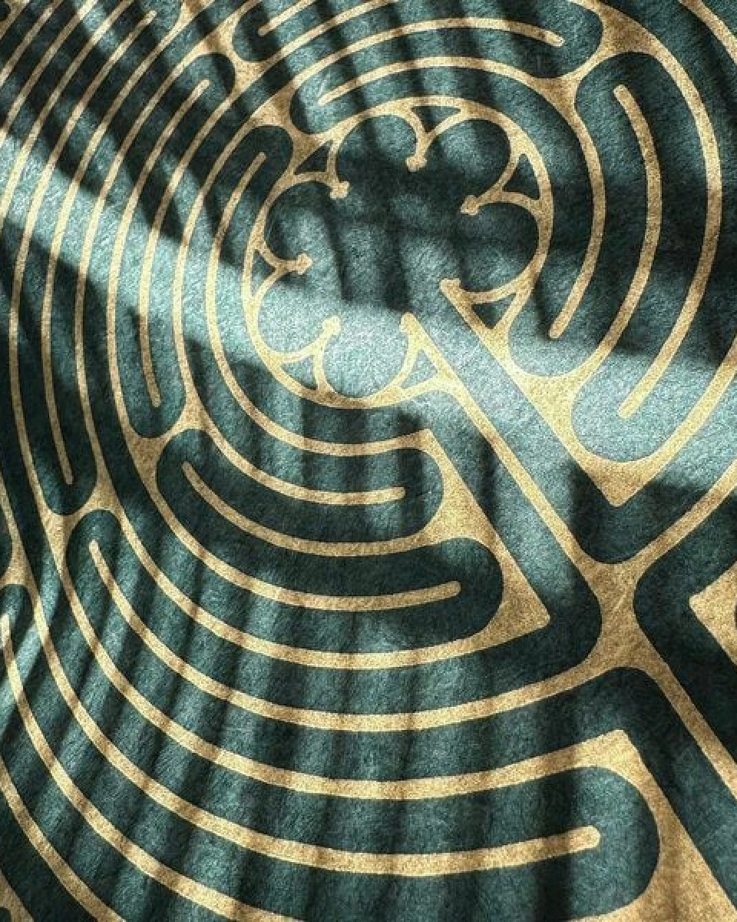 Veskor Cassiopeia LABYRINTH VON CHARTRES der Kathedrale Notre-Dame Linoldruck – Ansicht 4