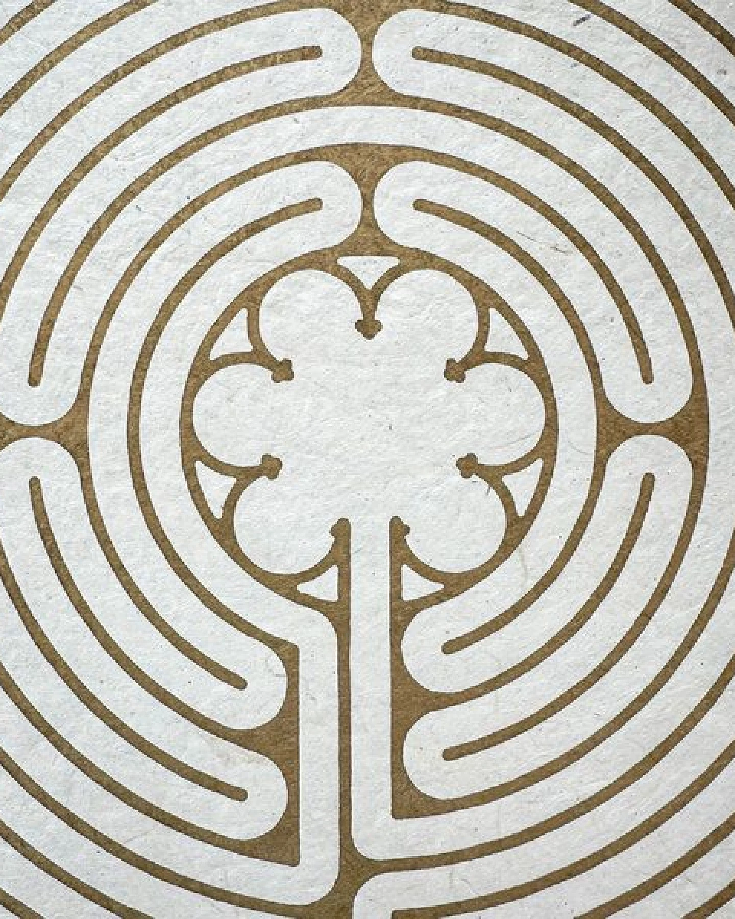 Veskor Cassiopeia LABYRINTH VON CHARTRES der Kathedrale Notre-Dame Linoldruck – Ansicht 2