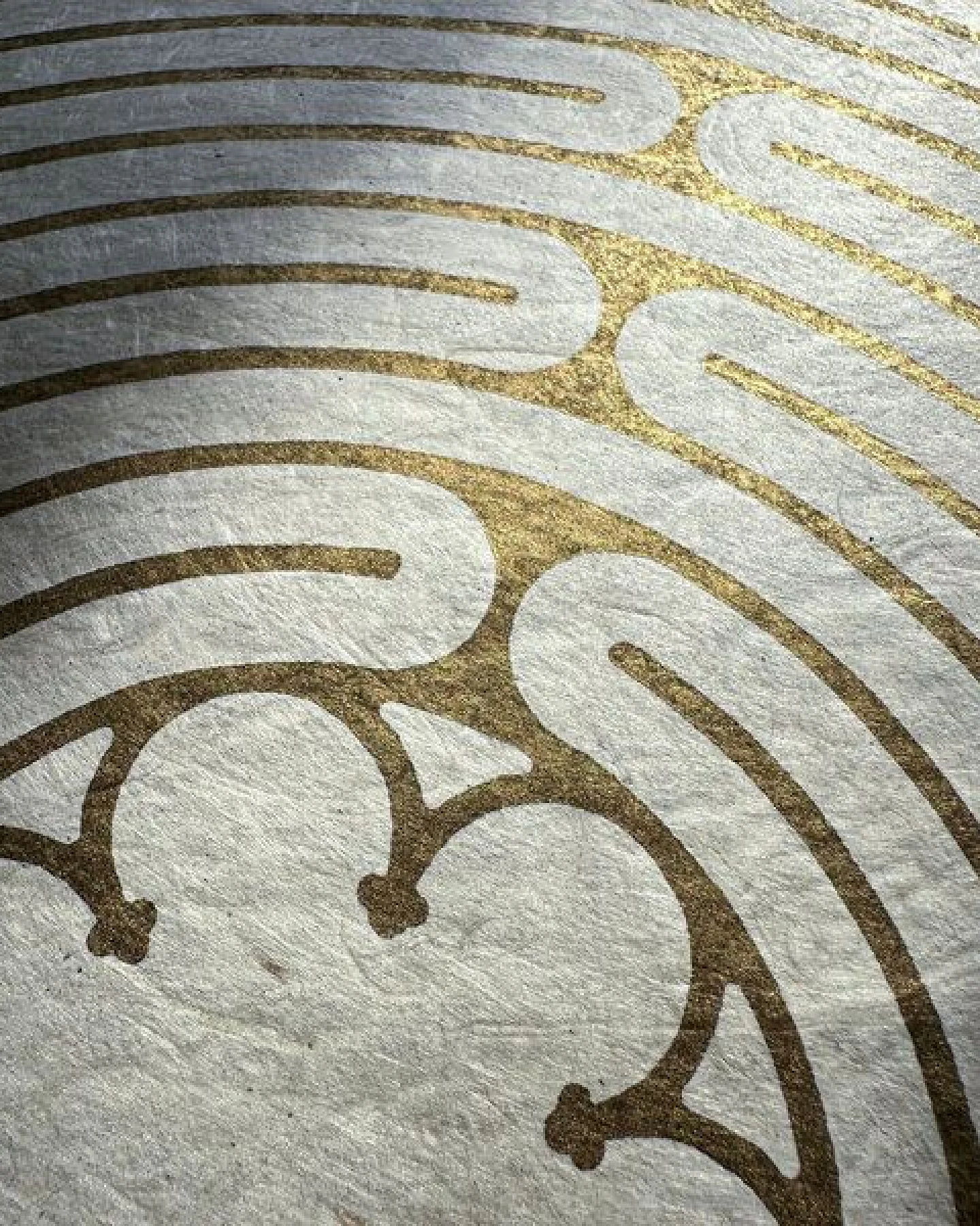 Veskor Cassiopeia LABYRINTH VON CHARTRES der Kathedrale Notre-Dame Linoldruck – Ansicht 3