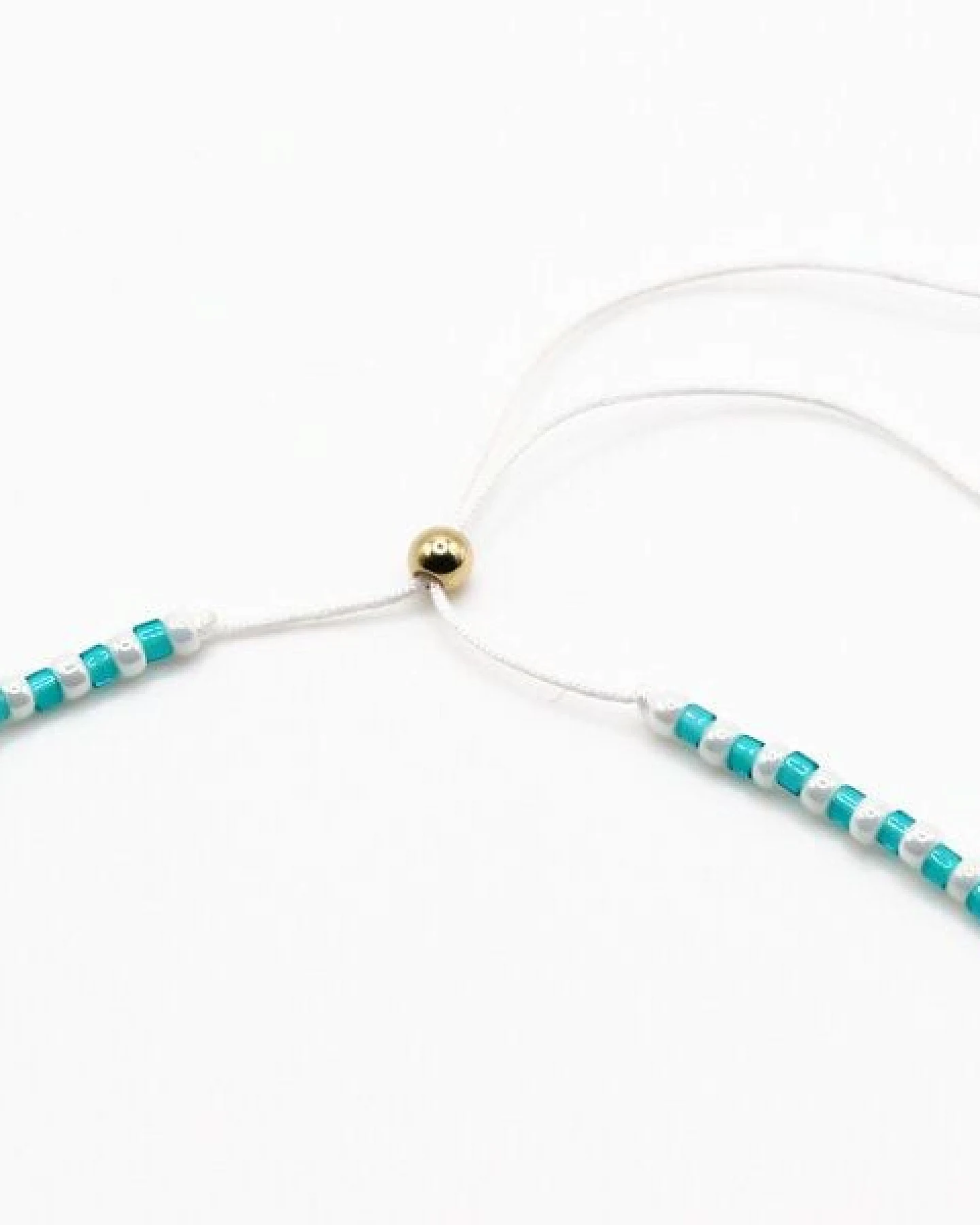 juni Perlenfußkettchen Aqua - verstellbare Länge – Ansicht 4