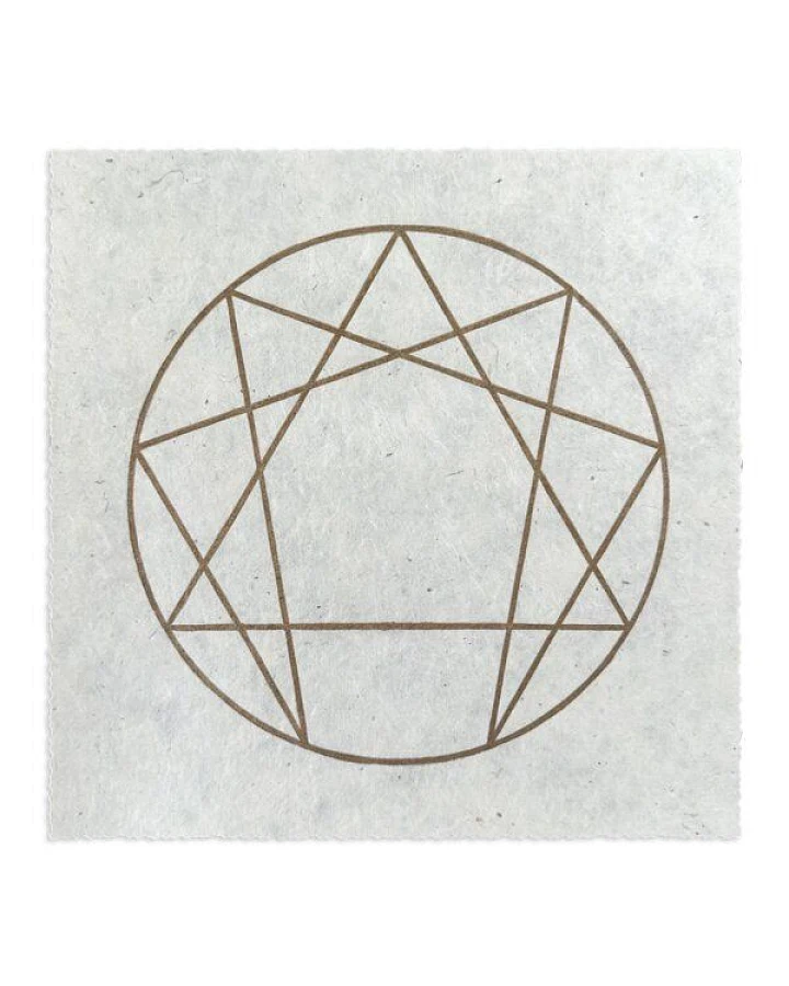 Veskor Cassiopeia ENNEAGRAMM Heilige Geometrie Linoldruck