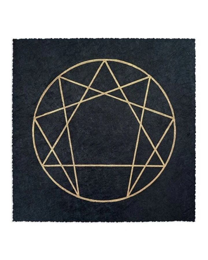 Veskor Cassiopeia ENNEAGRAMM Heilige Geometrie Linoldruck