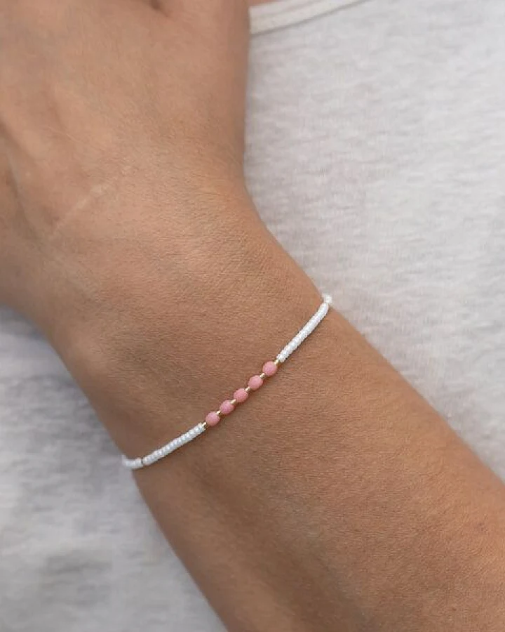juni Veganes Boho Perlenarmband "Koralle"