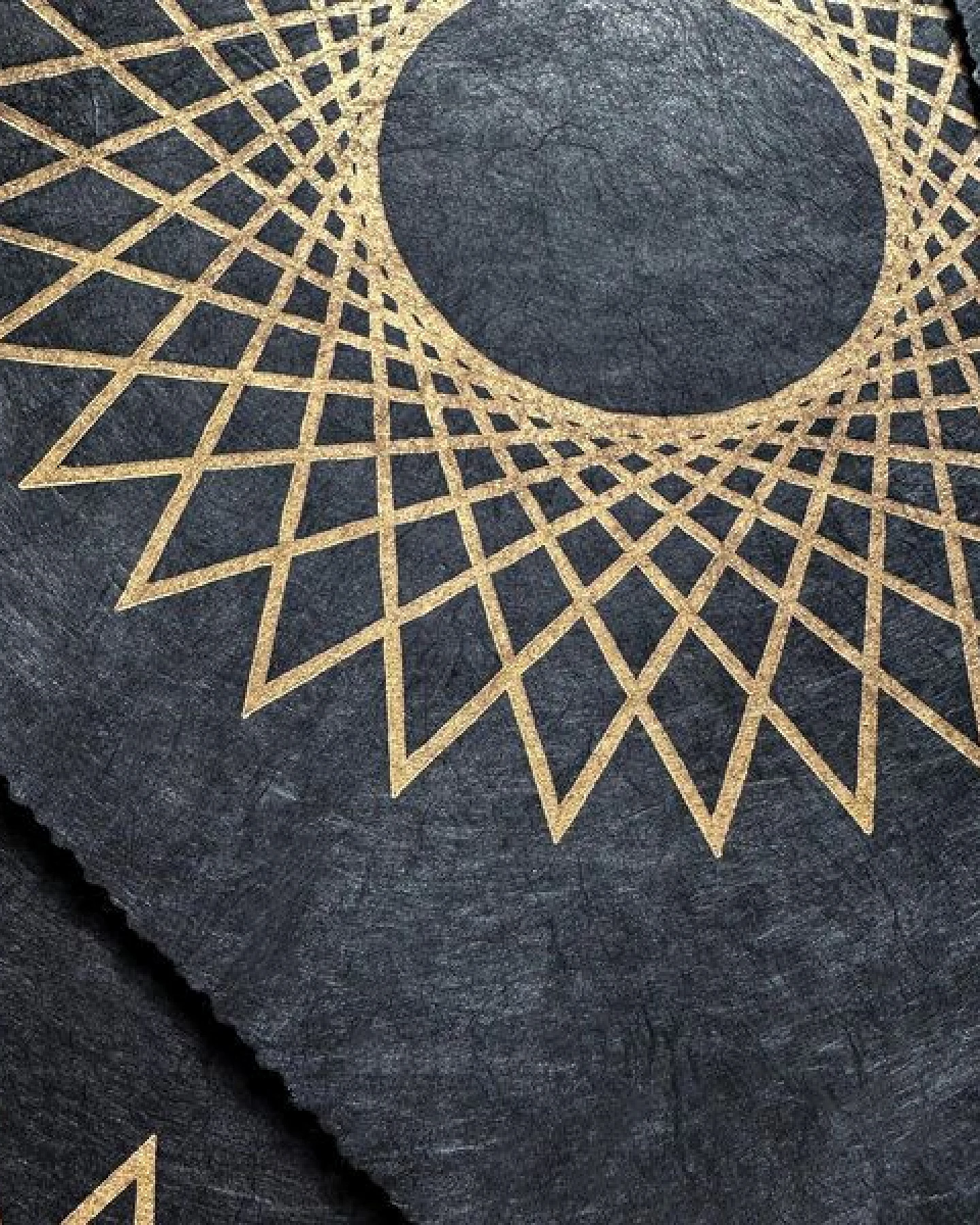 Veskor Cassiopeia STERN POLYGON (30/11) Heilige Geometrie Linoldruck – Ansicht 2