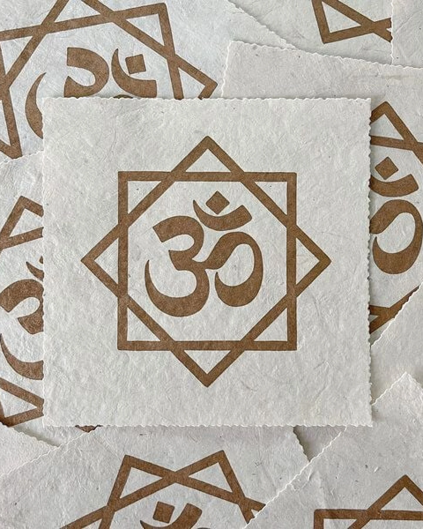 Veskor Cassiopeia OM (AUM) Symbol Linoldruck – Ansicht 4