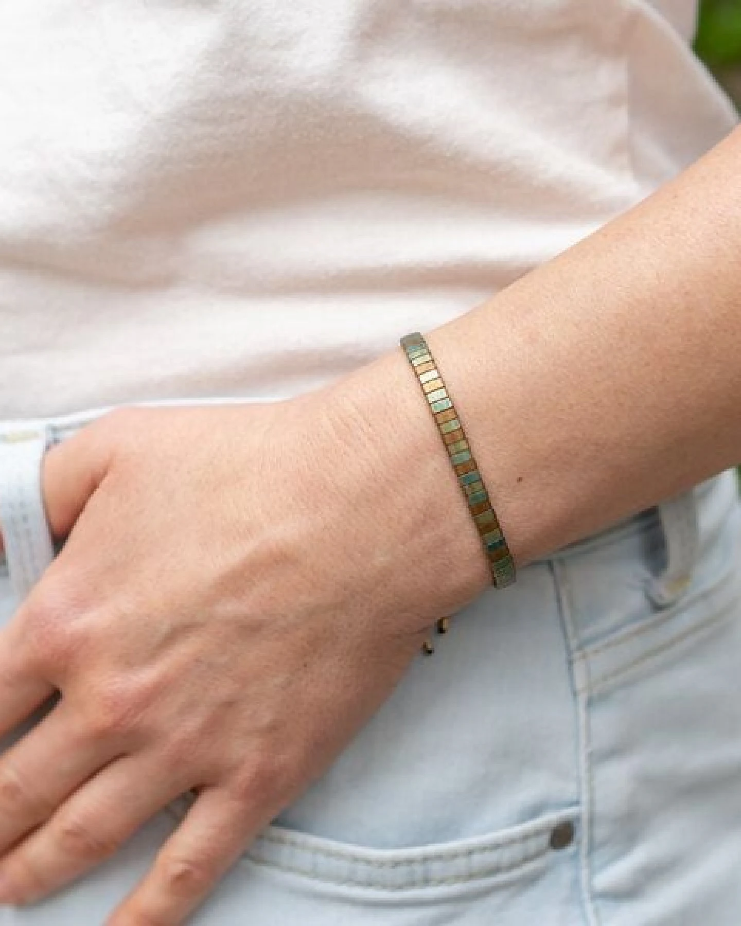 juni Armband Vintage Sage in salbeigrün – Ansicht 3