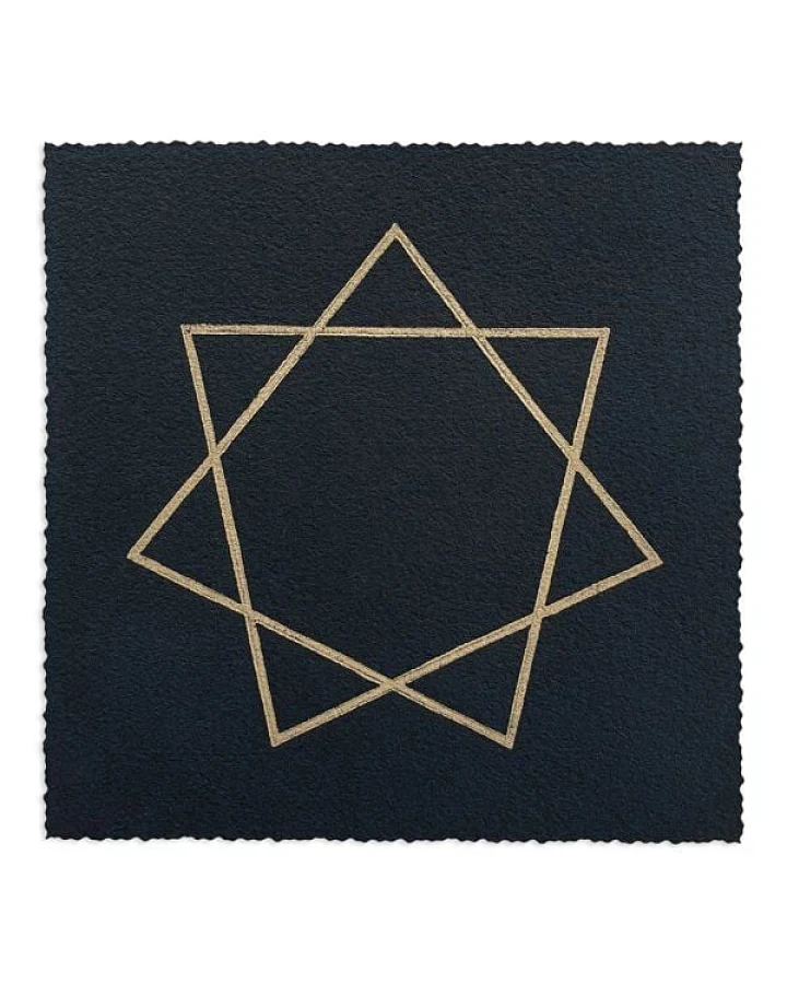 Veskor Cassiopeia HEPTAGRAMM (7/2) Heilige Geometrie Linoldruck