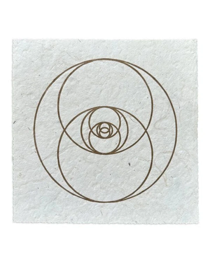 Veskor Cassiopeia VESICA PISCIS Heilige Geometrie Linoldruck