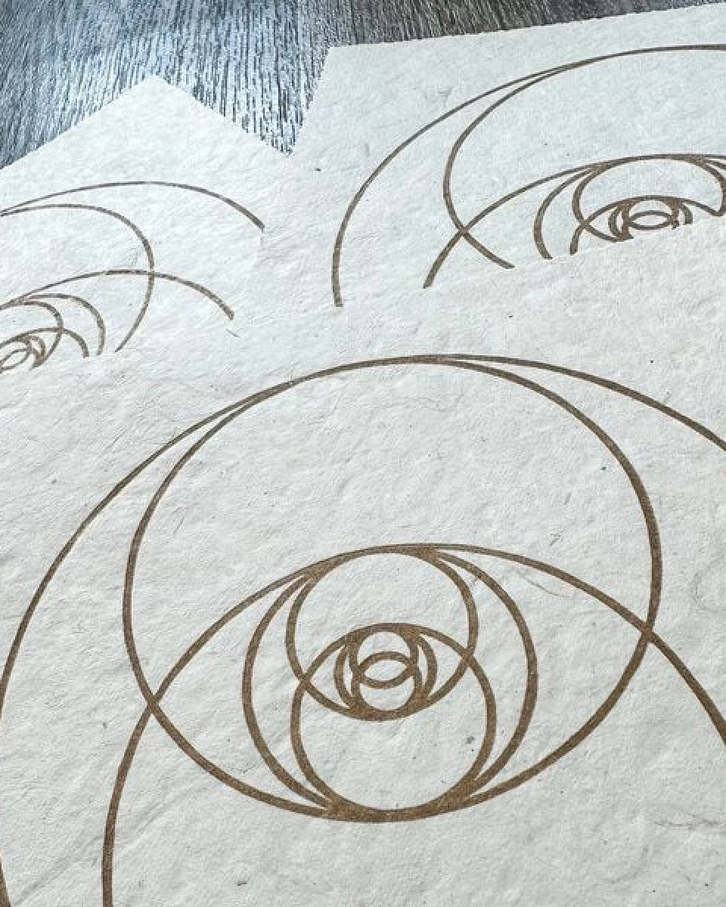 Veskor Cassiopeia VESICA PISCIS Heilige Geometrie Linoldruck – Ansicht 3