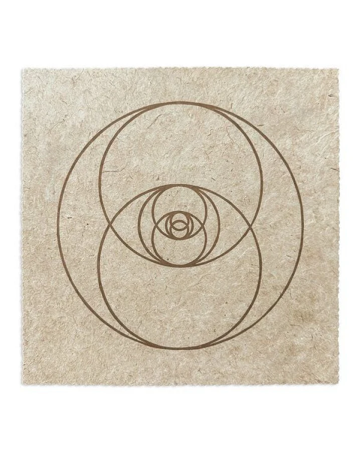 Veskor Cassiopeia VESICA PISCIS Heilige Geometrie Linoldruck