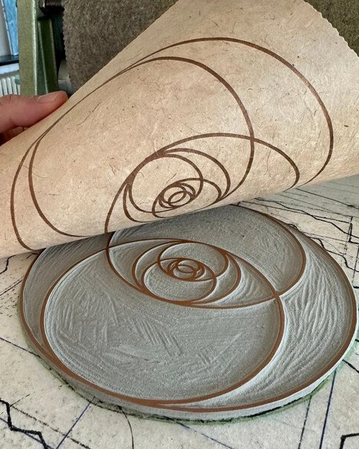 Veskor Cassiopeia VESICA PISCIS Heilige Geometrie Linoldruck – Ansicht 2
