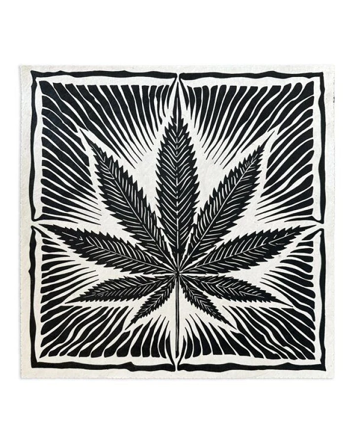 Veskor Cassiopeia CANNABIS BLATT Marihuana Pflanzen Linoldruck