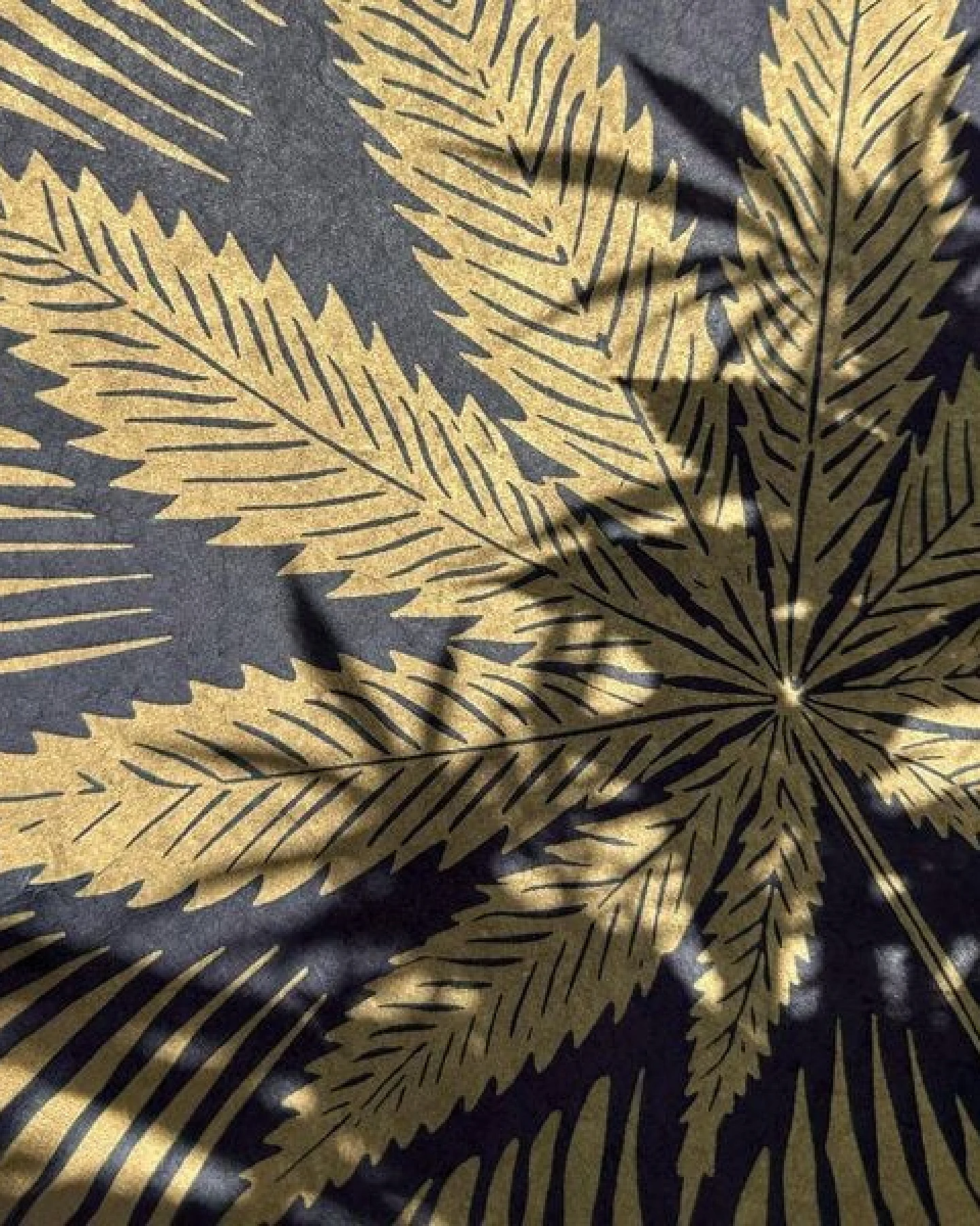 Veskor Cassiopeia CANNABIS BLATT Marihuana Pflanzen Linoldruck – Ansicht 3