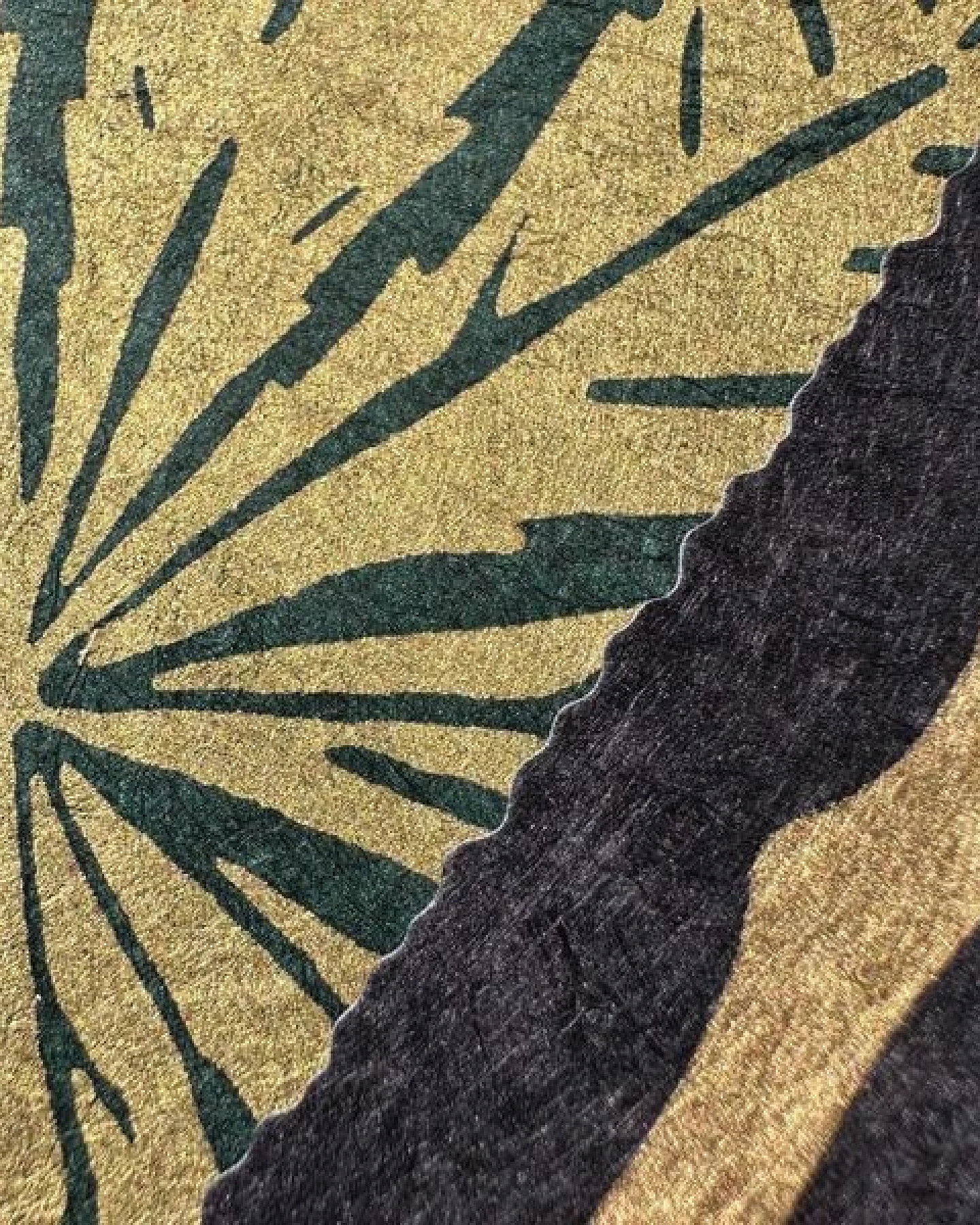 Veskor Cassiopeia CANNABIS BLATT Marihuana Pflanzen Linoldruck – Ansicht 4